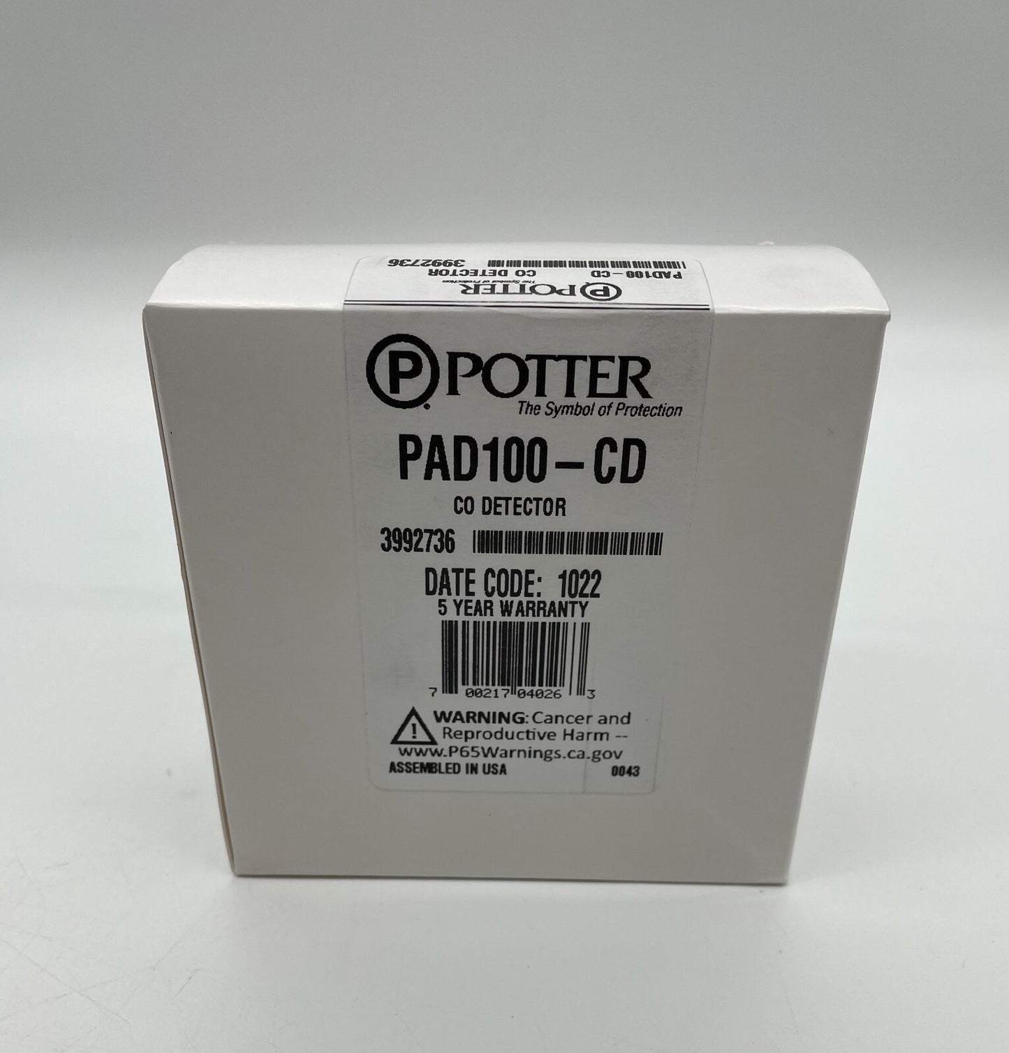 Potter PAD100-CD - Same Day Shipping (SEALED)