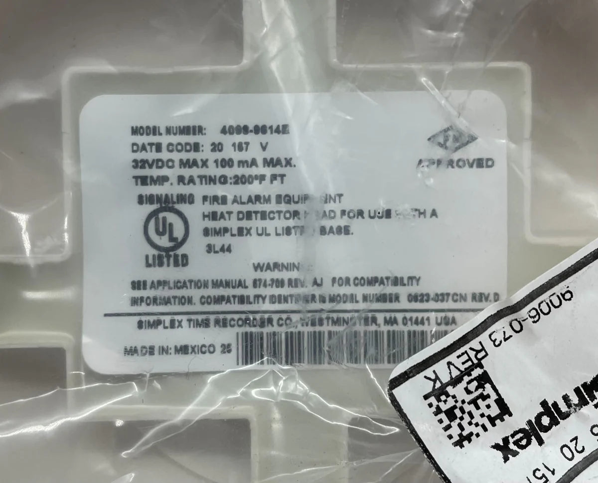 Simplex 4098-9614E SSD Heat Detector