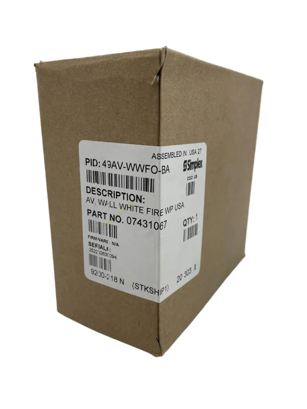 Simplex 49AV-WWFO-BA TrueAlert ES Addressable Horn Strobe
