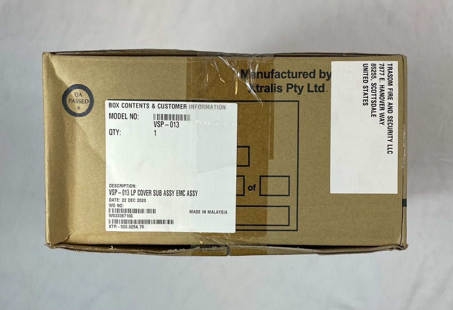 Vesda VSP-013 Detector Cover Assembly with EMC Shields Same Day Shipping SEALED