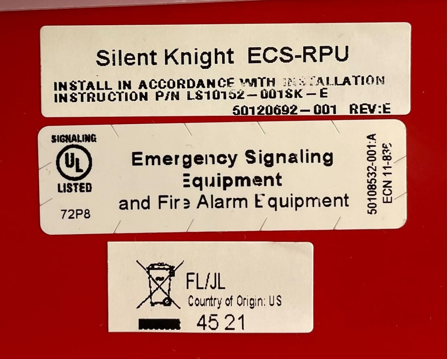 Silent Knight ECS-RPU - Same Day Shipping (SEALED)