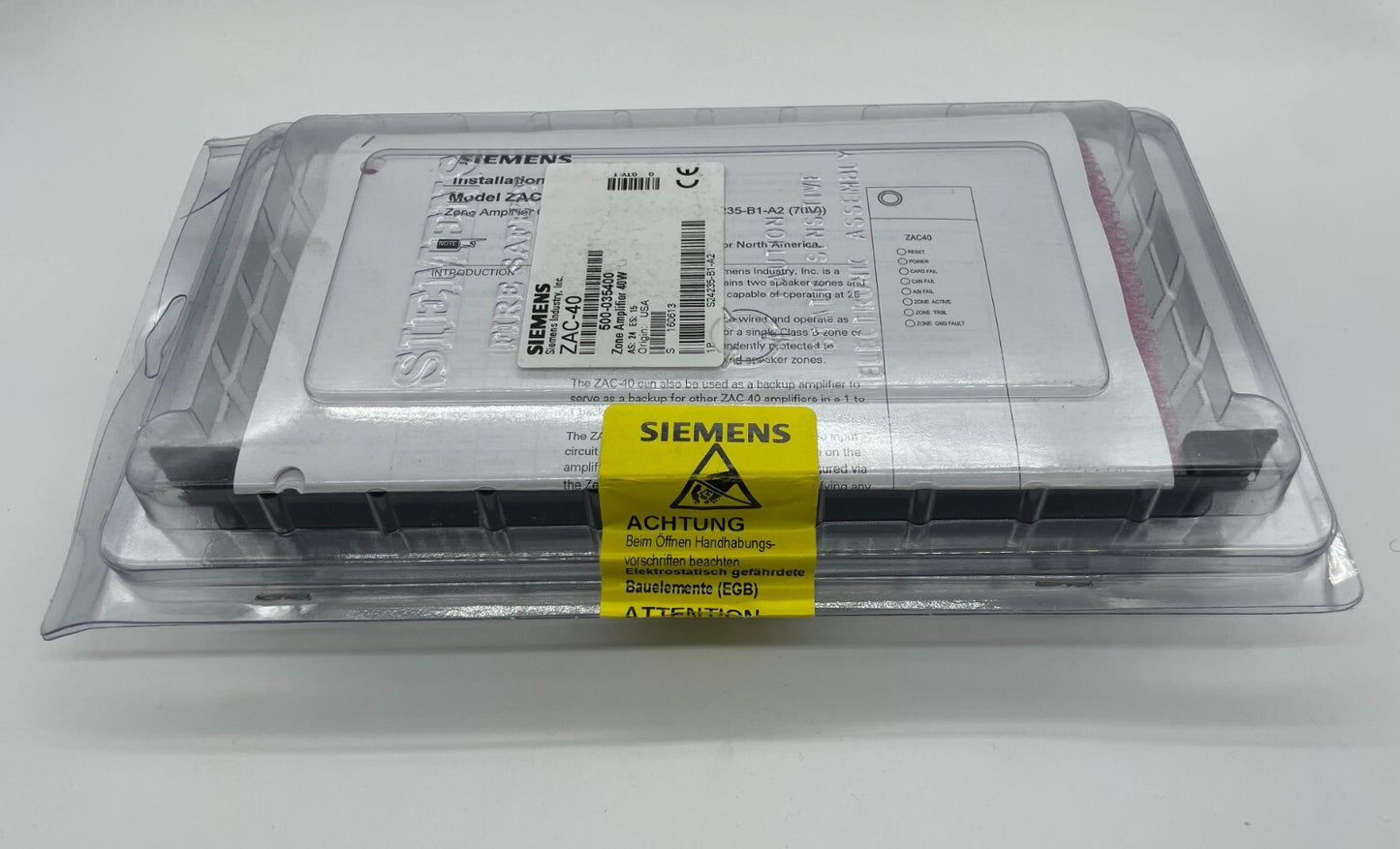 Siemens ZAC-40 - Same Day Shipping (SEALED)