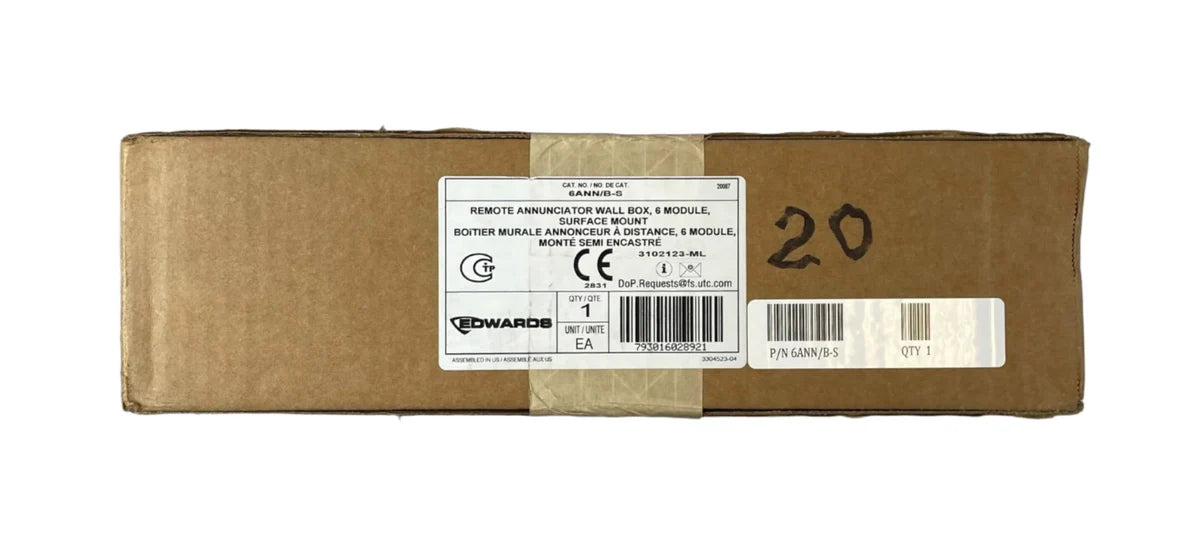 Edwards 6ANN/B-S Surface Annunciator Wall Box