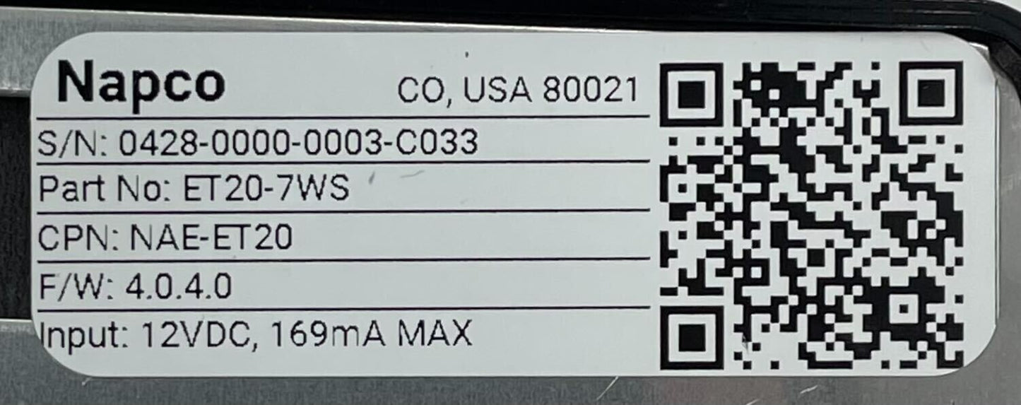 Napco NAE-ET20 - Same Day Shipping (SEALED)