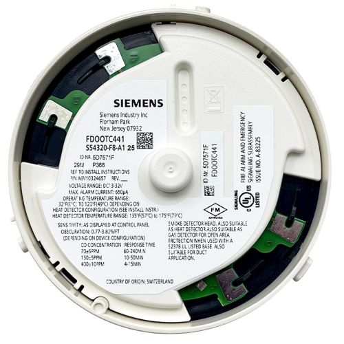 Siemens FDOOTC441 Multi-Criteria Fire / CO Detector