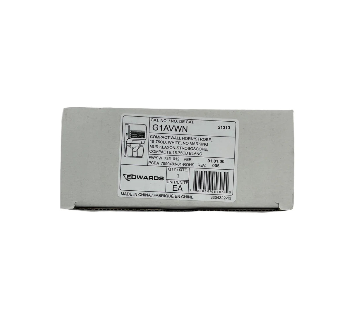 Edwards EST G1AVWN Wall Mount Compact Horn / Strobe (White)