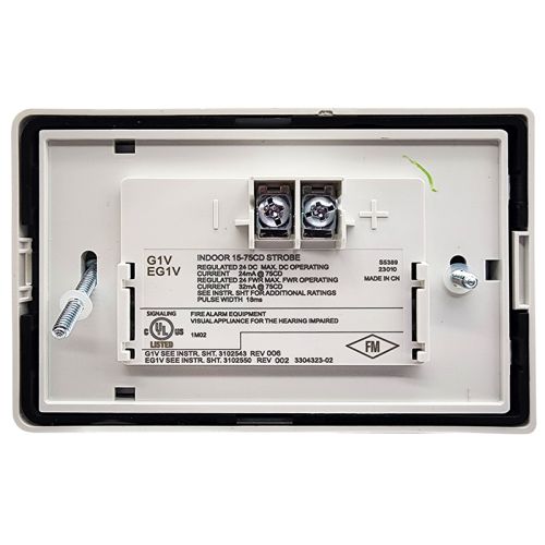 Edwards EST G1VWF Compact Strobe for Wall Mounting (White)