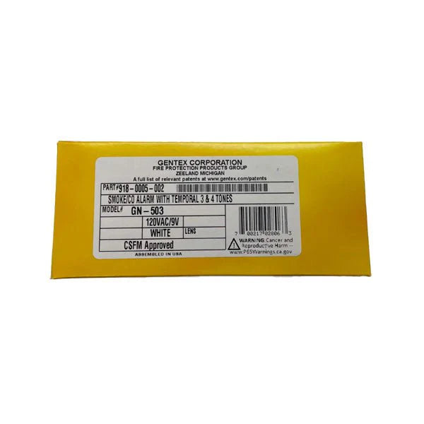 Gentex GN-503 Combination Smoke/CO Alarm