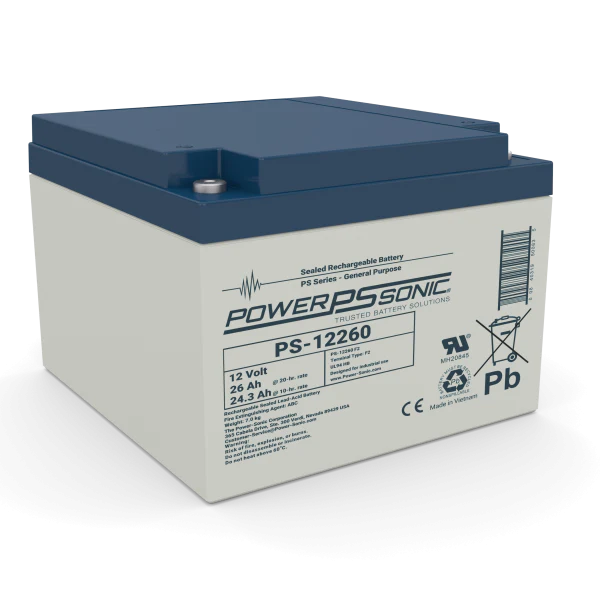 Power Sonic PS-12260 F2 Battery 12V 26Ah
