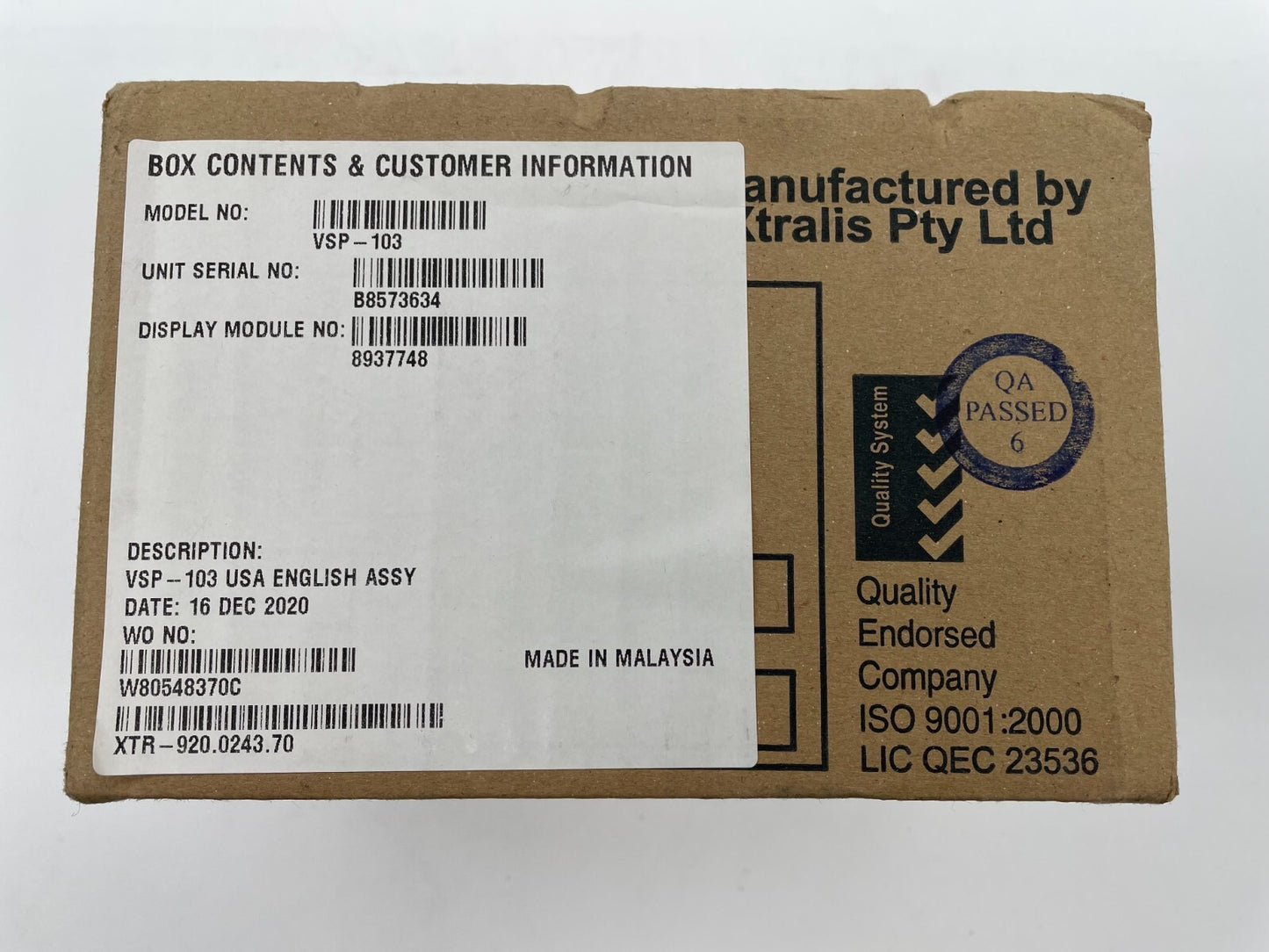 Vesda VSP-103 - Same Day Shipping (SEALED)