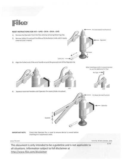 Fike 02-14782 Reset Multi-tool