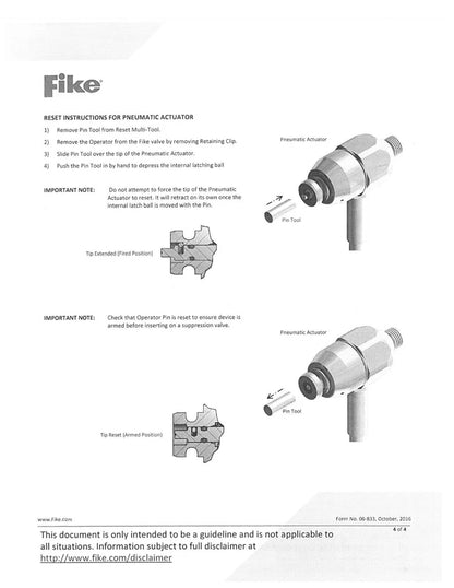 Fike 02-14782 Reset Multi-tool