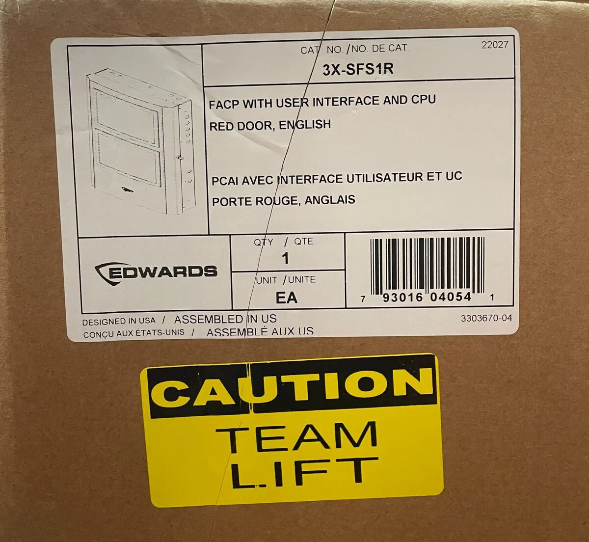 Edwards 3X-SFS1R - Same Day Shipping (SEALED)