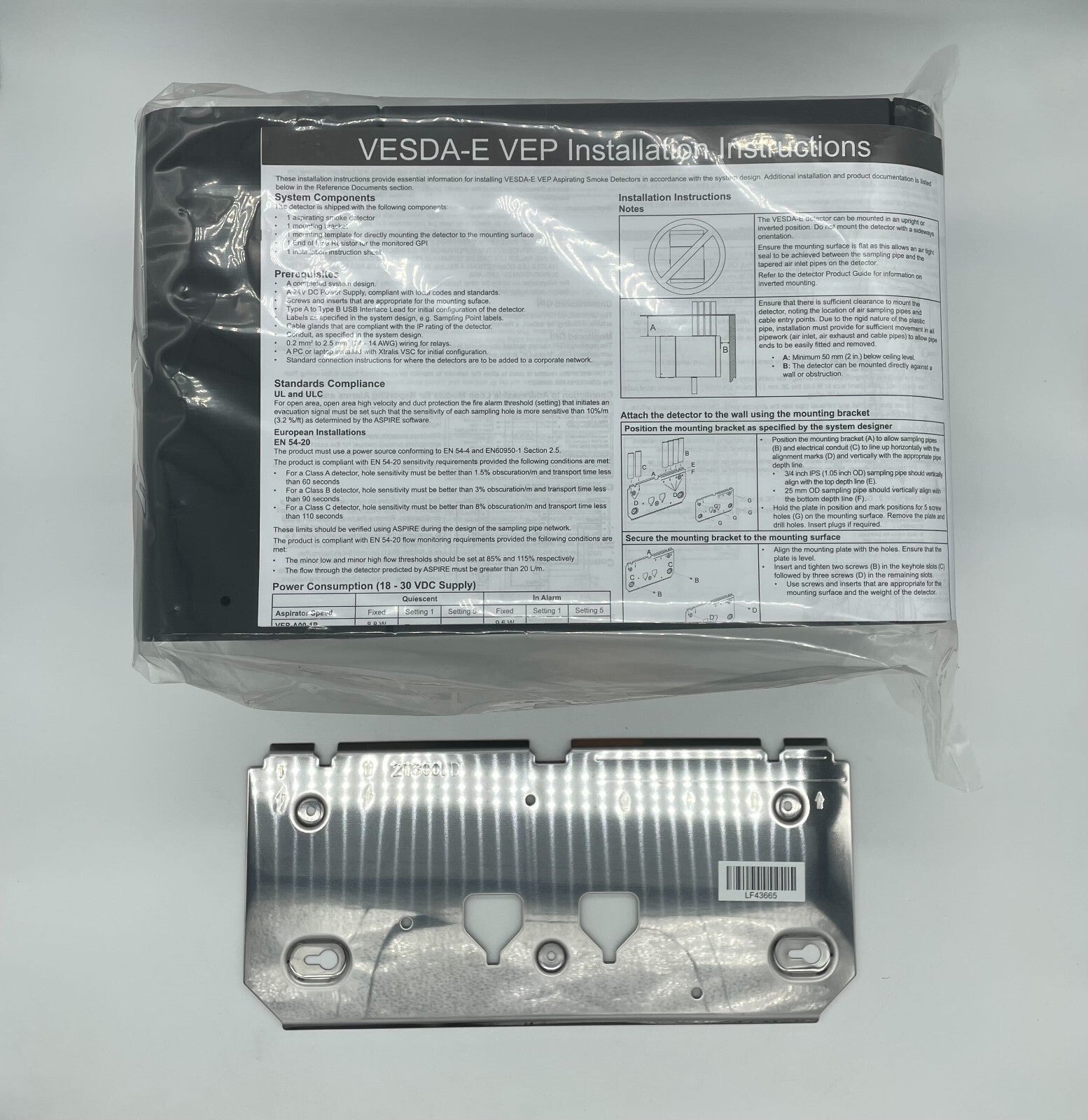 VESDA VEP-A00-P Four Pipe Detector with LED Display Black