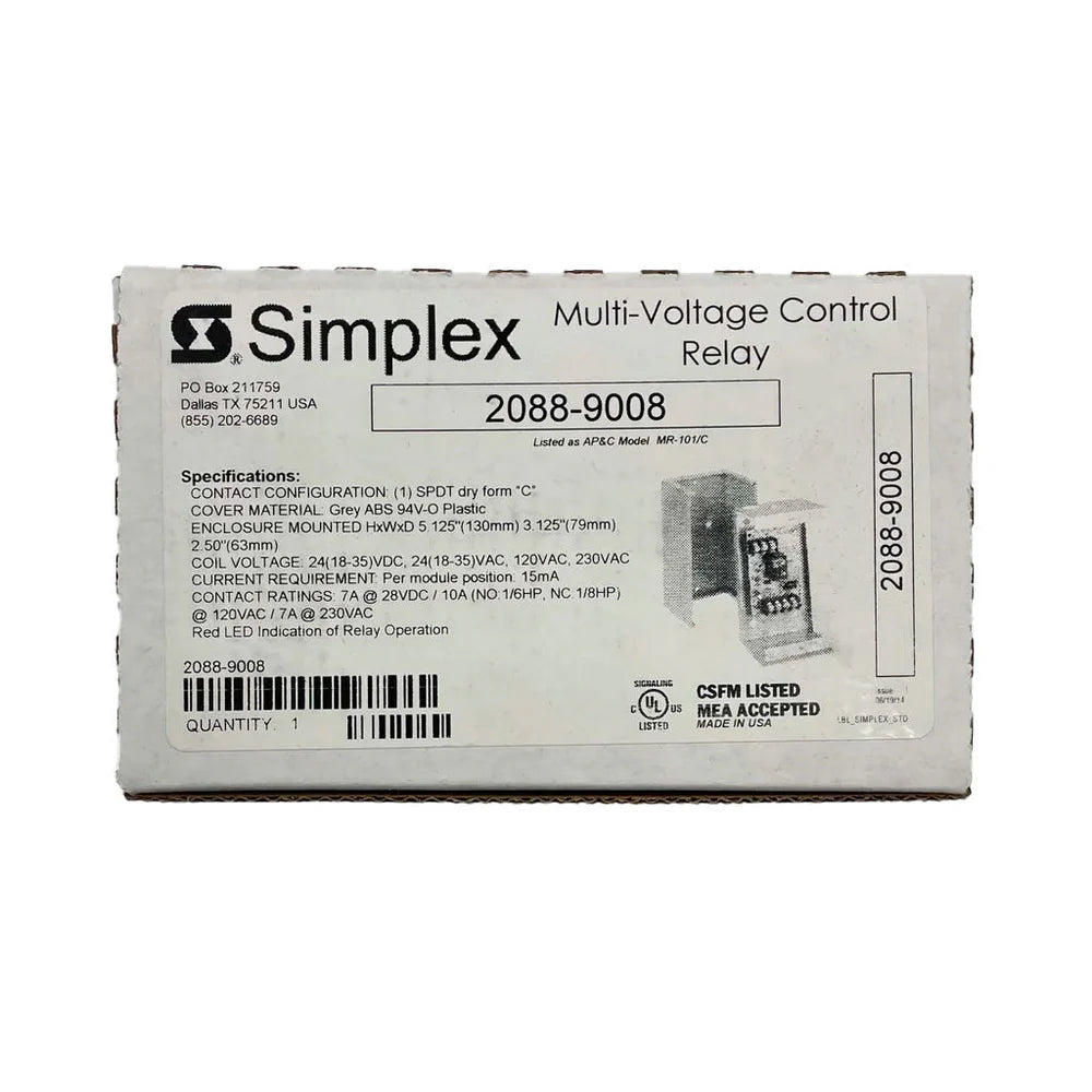 Simplex 2088-9008 SPDT Relay