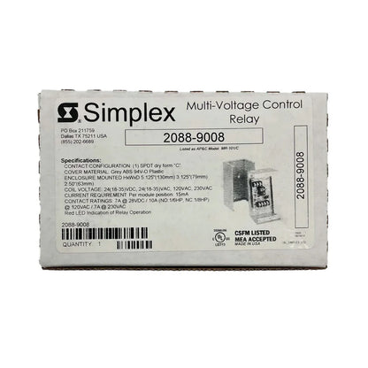 Simplex 2088-9008 SPDT Relay