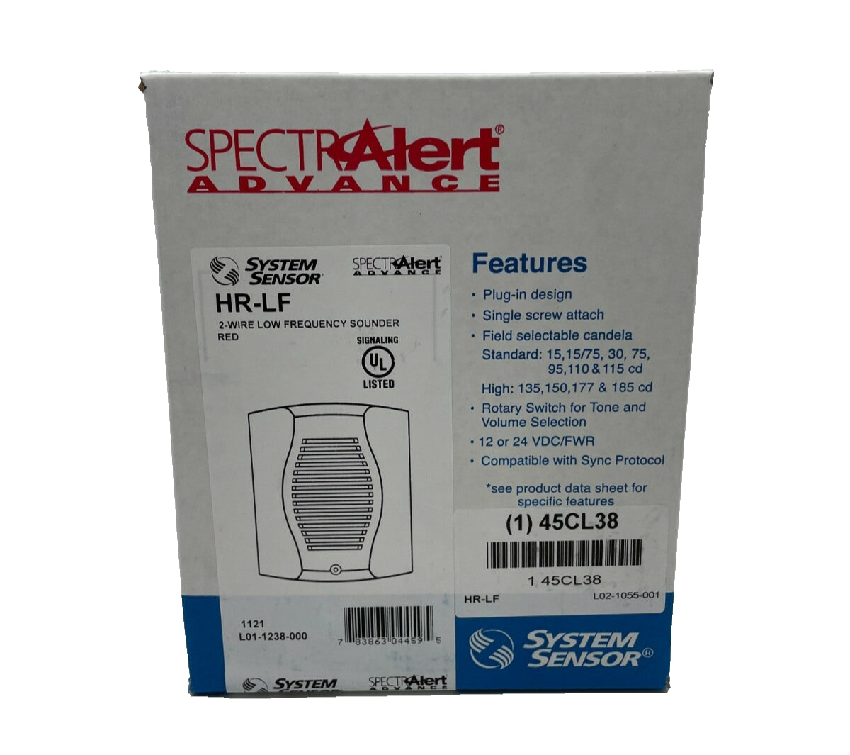 System Sensor HR-LF Low Frequency Sounder 2-Wire - Same Day Shipping (SEALED)