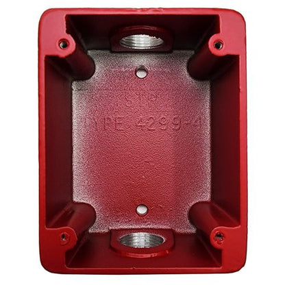 Simplex 2975-9022 Red Surface Mount Box