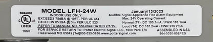 Potter LFH-24W - Same Day Shipping (SEALED)