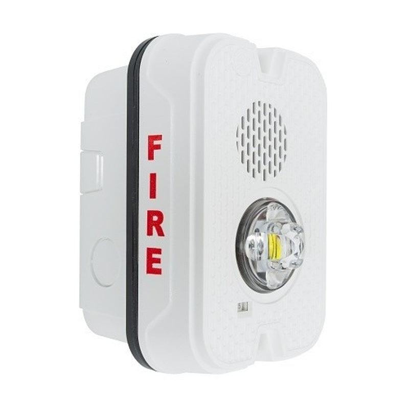 System Sensor P2GWKLED L-Series Outdoor Compact Wall-Mounted Horn Strobe, "FIRE"