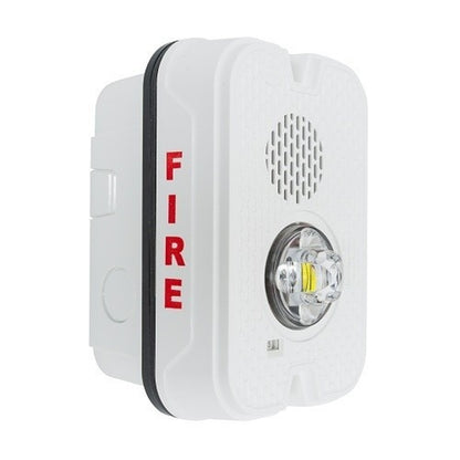 System Sensor P2GWKLED L-Series Outdoor Compact Wall-Mounted Horn Strobe, "FIRE"