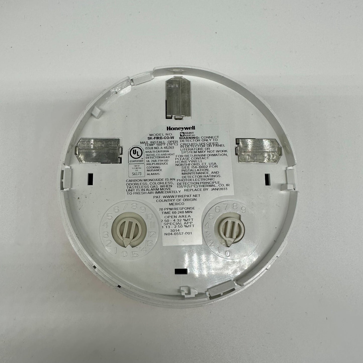 Silent Knight SK-FIRE-CO-W Addressable Combination Fire/Co Detector, White