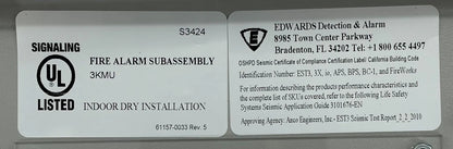 Edwards 3-RLCM/D System-3 Series FACP Outer Door