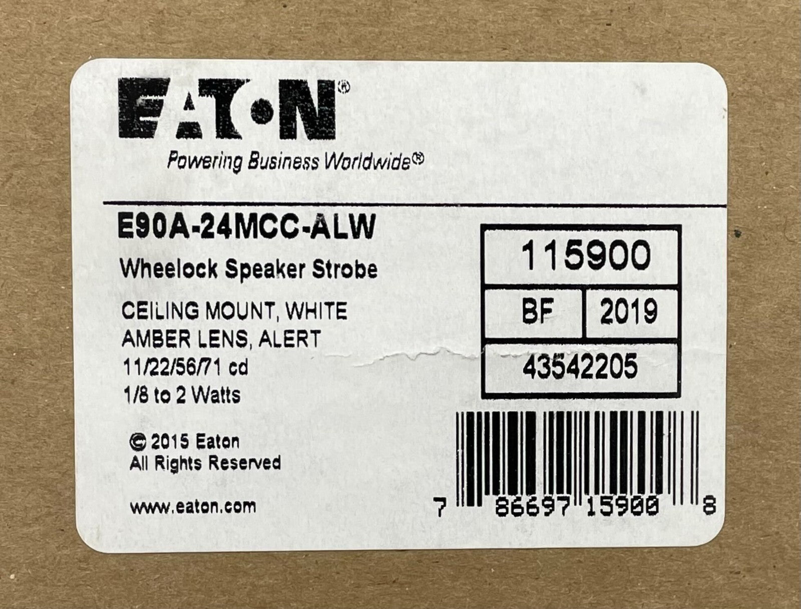 Wheelock E90A-24MCC-ALW - Same Day Shipping (SEALED)