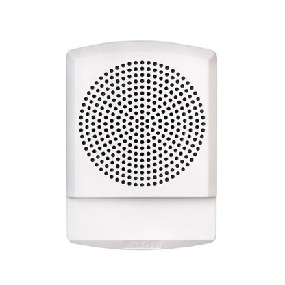 Eaton ELFHNW Wheelock Eluxa Bocina De Baja Frecuencia, Pared, Letras FUEGO, 24V, Blanco