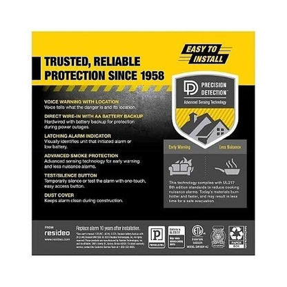 BRK SM100V-AC Interconnect Hardwire Smoke Alarm with Battery Backup (1046721)