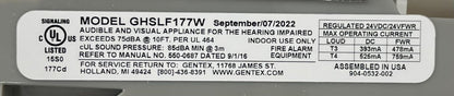 Gentex GHSLF177W - Same Day Shipping (SEALED)