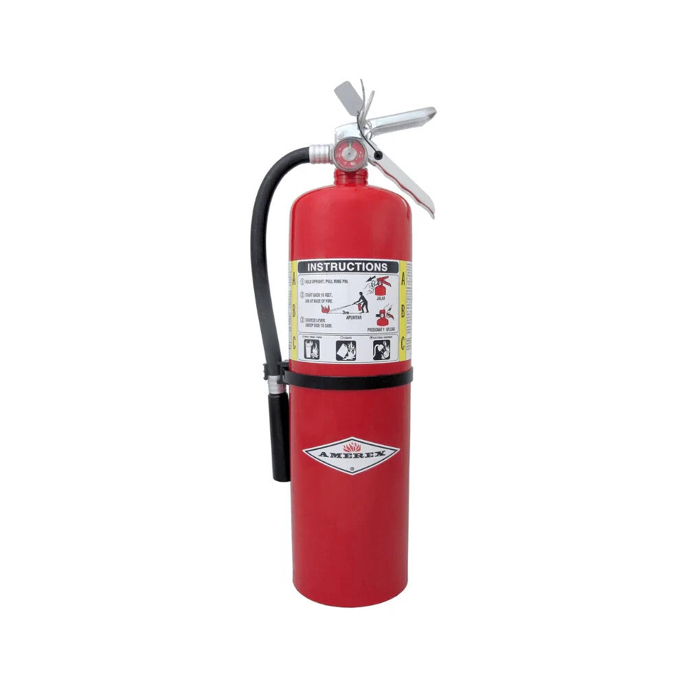 Amerex B456 ABC Dry Chemical Fire Extinguisher with Aluminum Valve 10 Lb - 14967