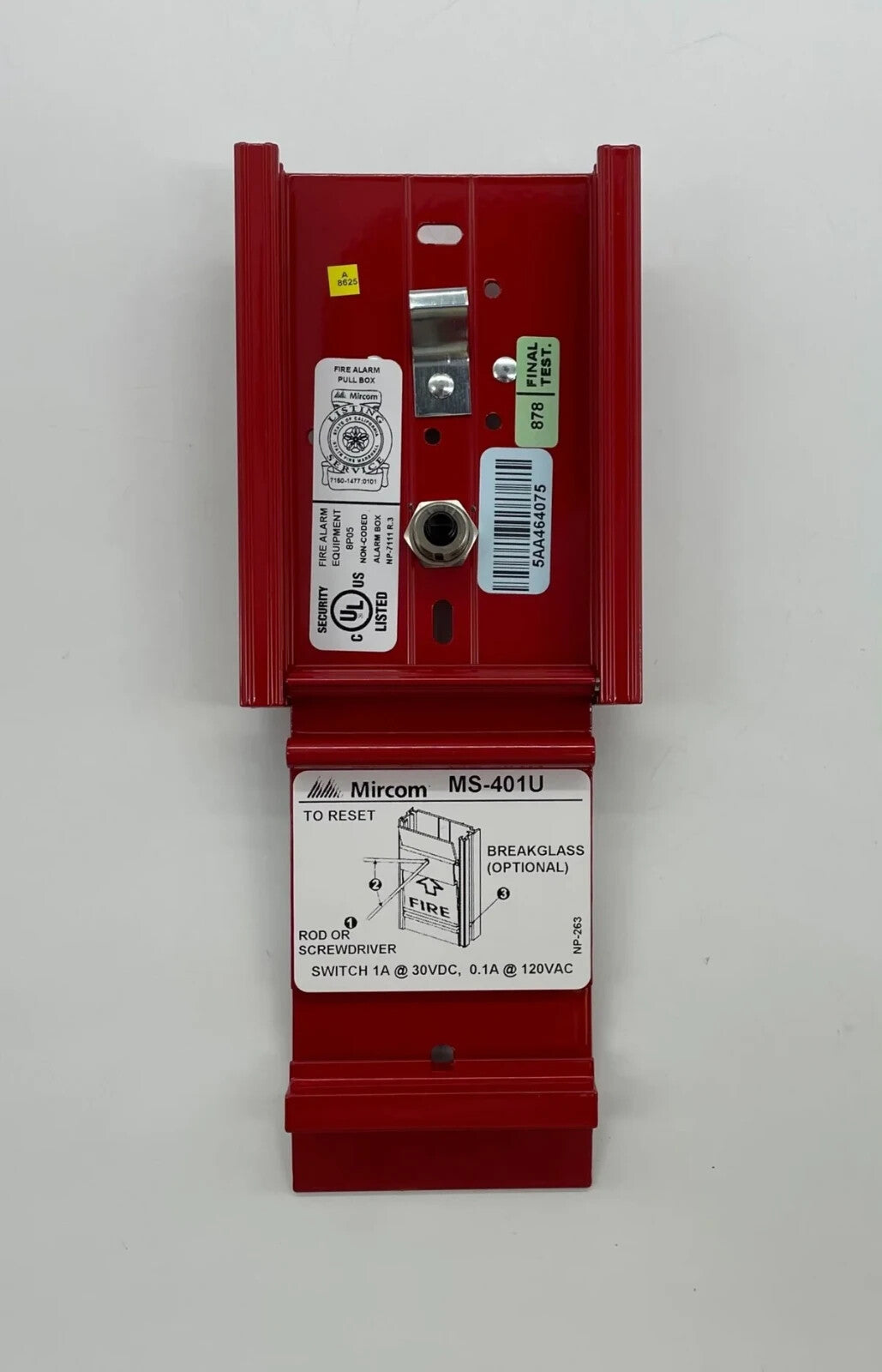 Mircom MS-401U Single Stage Pull Station - Same Day Shipping (SEALED)