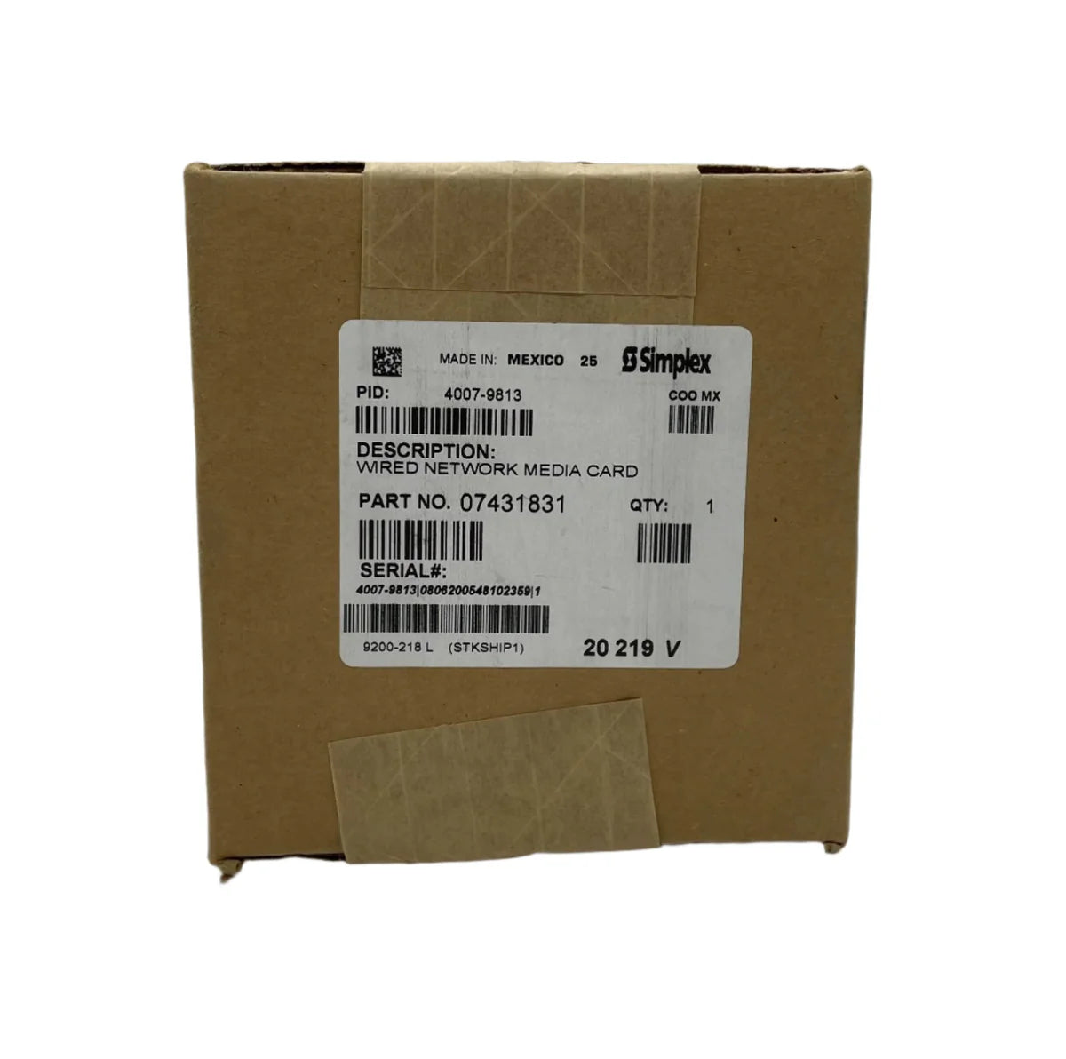 Simplex 4007-9813 Wired Media Card