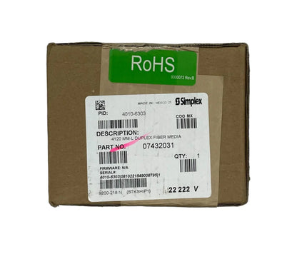 Simplex 4010-6303 4120 MM-L Duplex Fiber Media