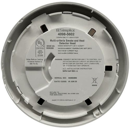 Simplex 4098-5602 Photoelectric Smoke / Heat Detector