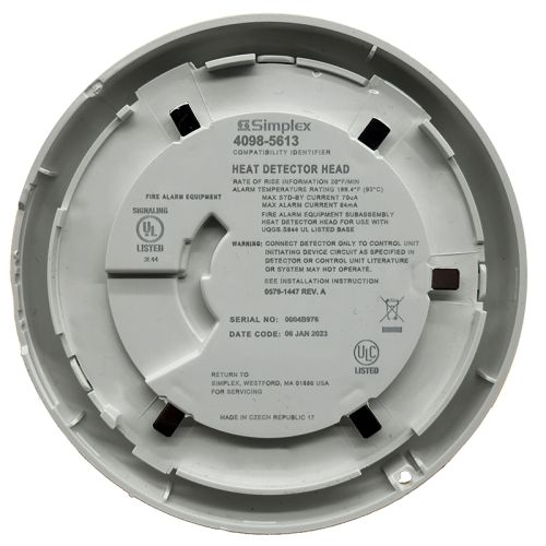 Simplex 4098-5613 Fixed Temp (200F) / RoR Heat Detector