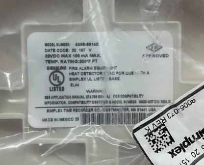Simplex 4098-9614E SSD Heat Detector