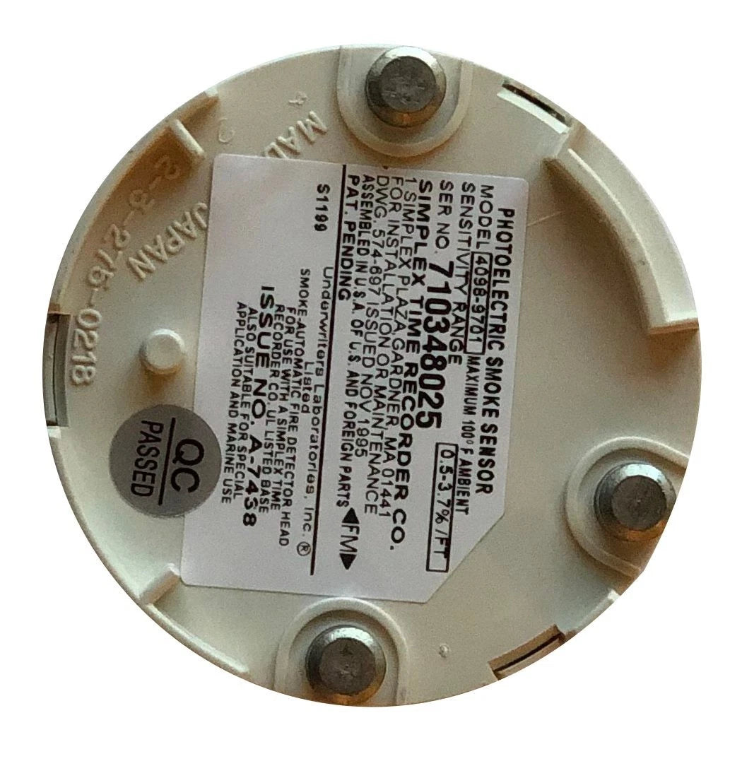 Simplex 4098-9701 TrueAlarm Smoke Detector Addressable Head