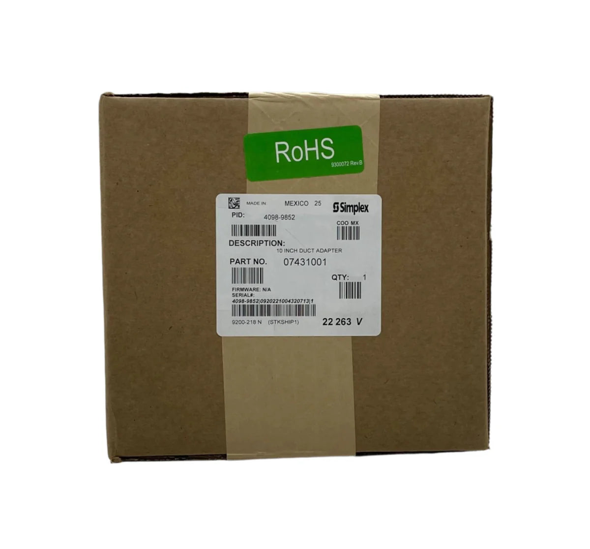 Simplex 4098-9852 In-Duct Adapter