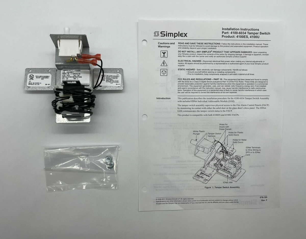 Simplex 4100-0633 Transponder Tamper Switch