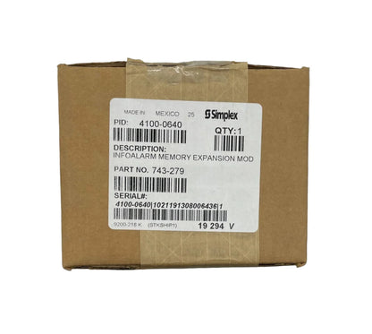 Simplex 4100-0640 Infoalarm Memory Expansion Module