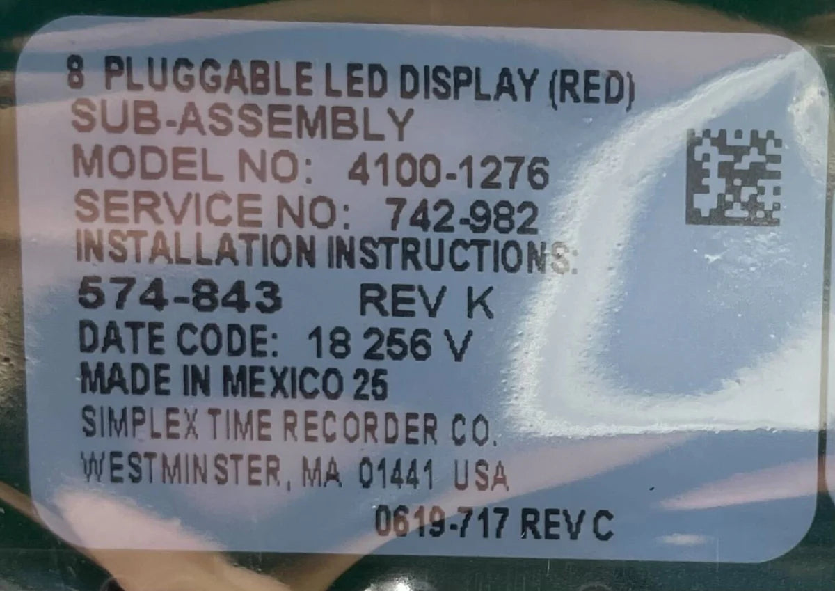 Simplex 4100-1276 8 Red Pluggable LED Module