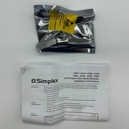 Simplex 4100-6301 Single-Mode Fiber Media Card
