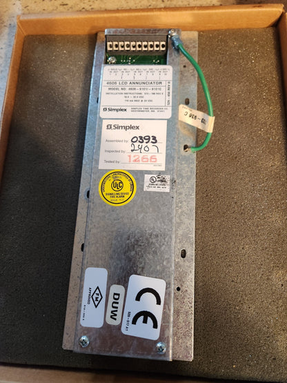 Simplex 4606-9101 Remote LCD Annunciator - USED