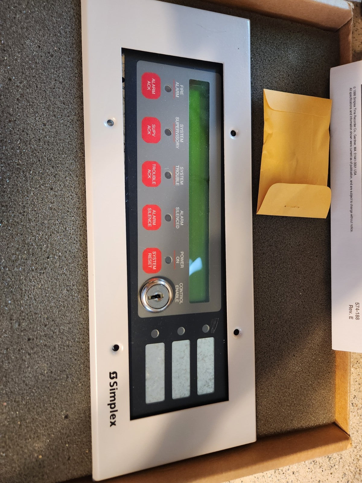 Simplex 4606-9101 Remote LCD Annunciator - USED
