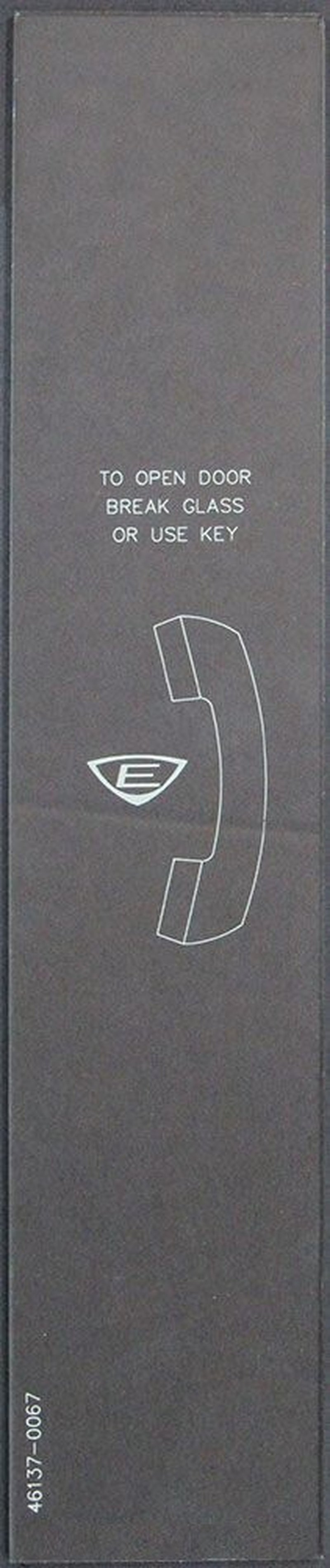 Edwards PP46137-0067 Replacement Break Glass - Same Day Shipping (SEALED)
