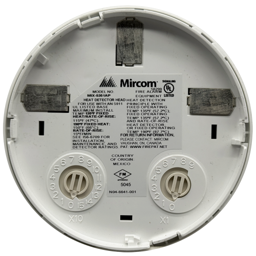 Mircom MIX-5351AP Intelligent Heat Detector 