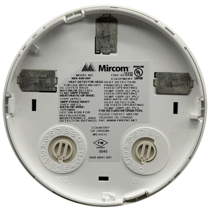 Mircom MIX-5351AP Intelligent Heat Detector 