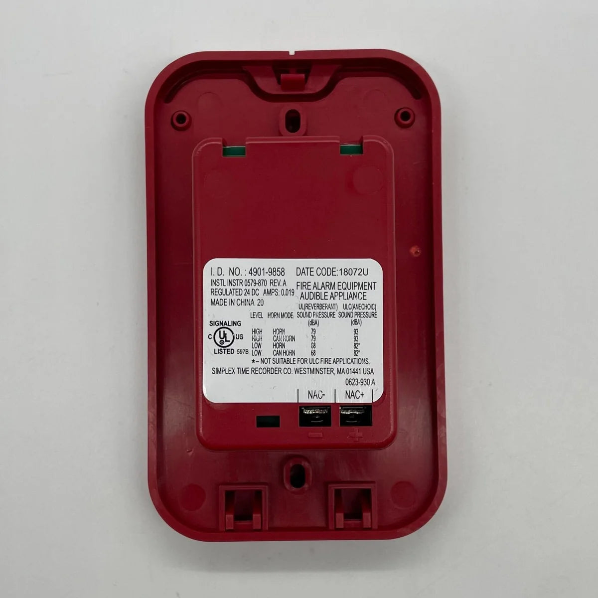 Simplex 4901-9858 Horn Mini Red